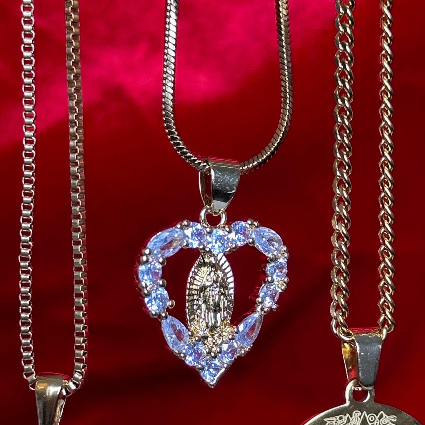 Virgencita (Crystal Heart) Necklace