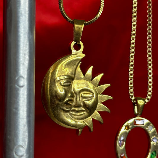 Luna y Sol Necklace Silver/Gold option