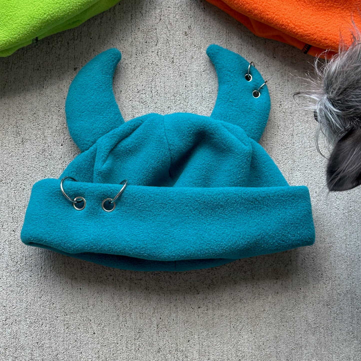 Pierced Devil Beanie - Teal