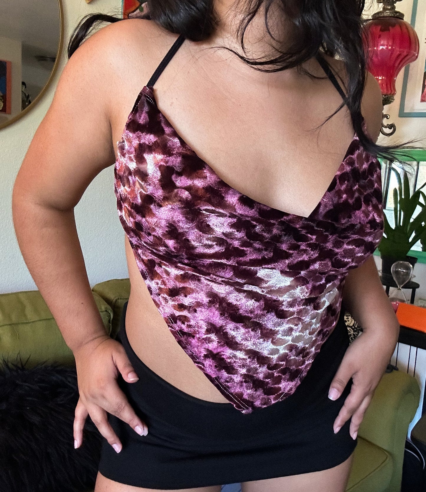 (Small & Large)Cowl Neck Halter