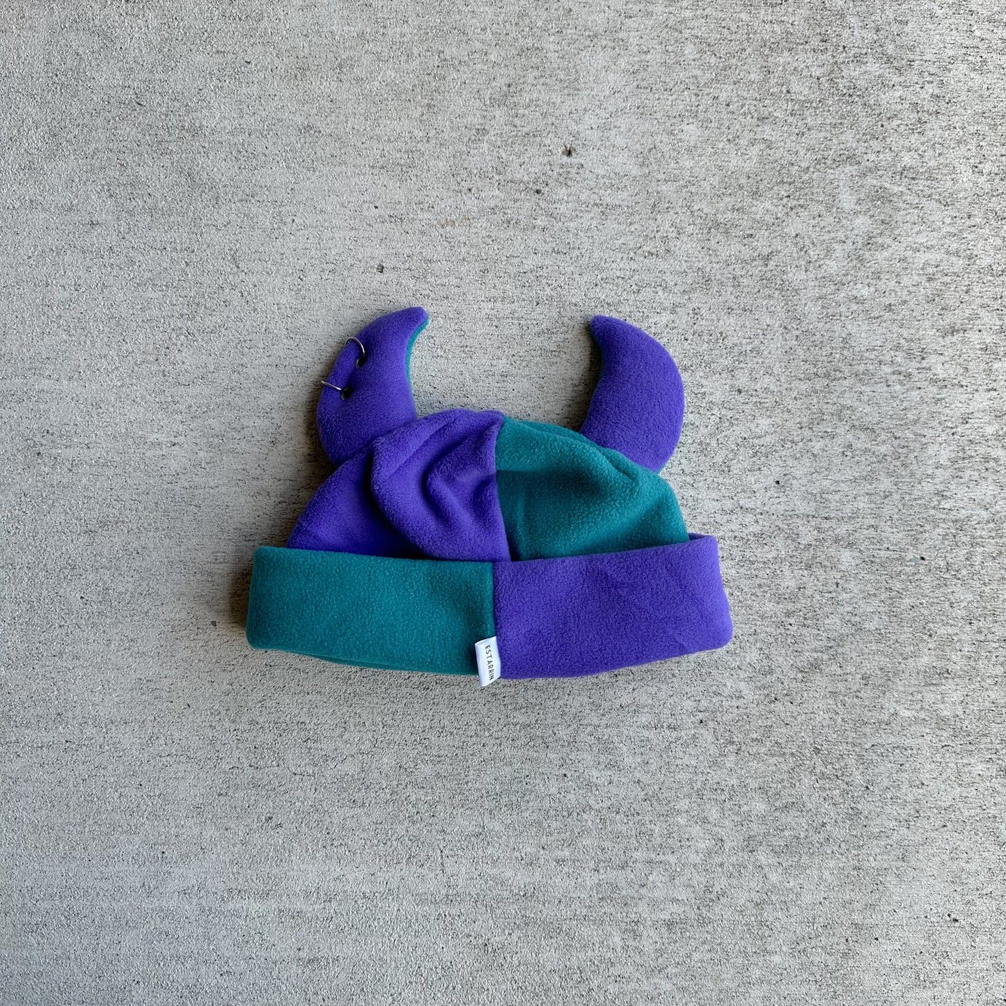 Pierced Devil Beanie - Multicolor Purple/Teal