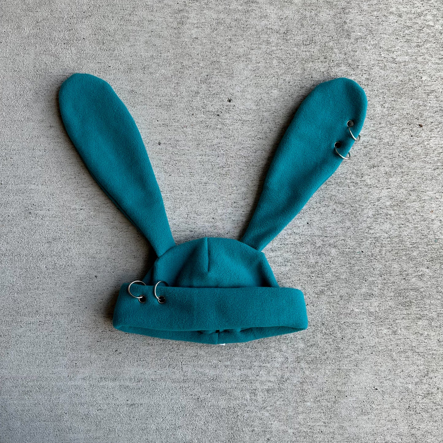 Pierced Bunny Beanie - Teal