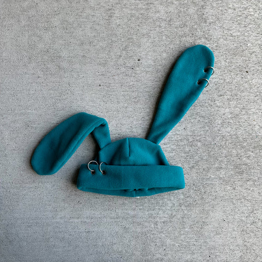 Pierced Bunny Beanie - Teal