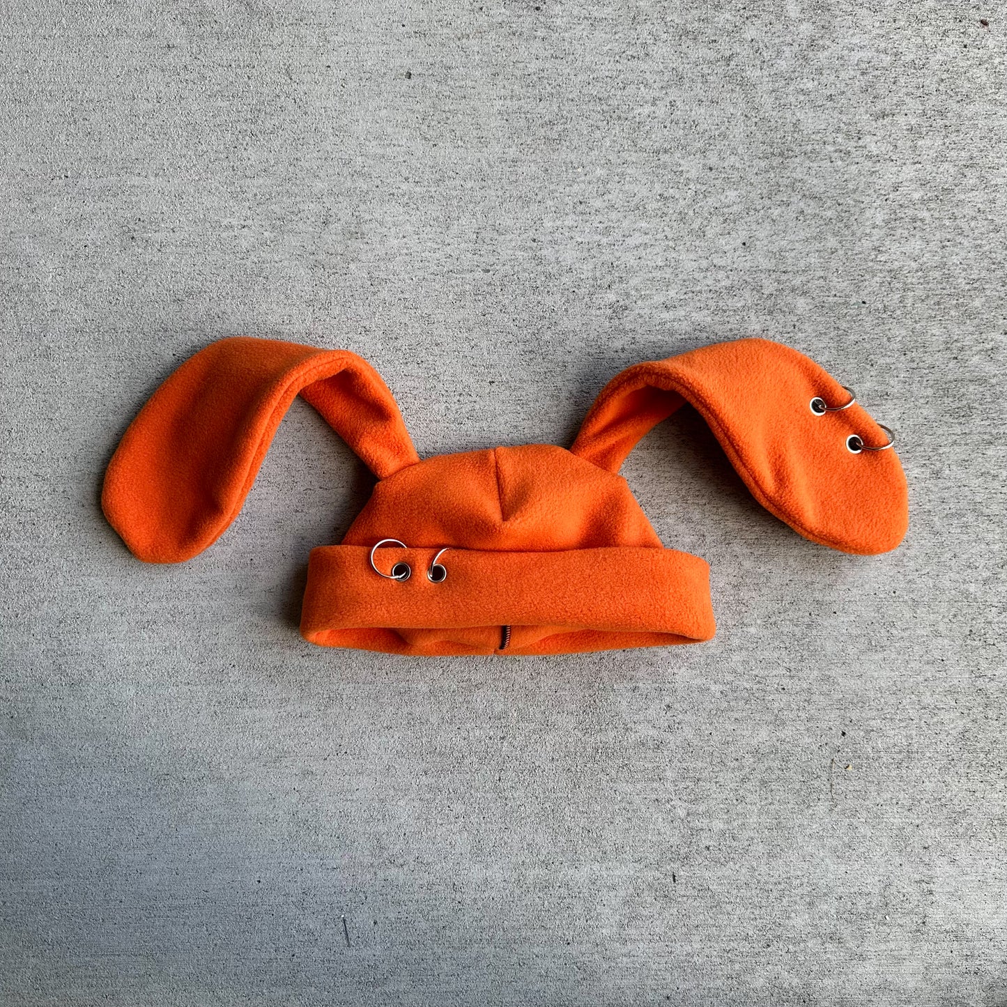 Pierced Bunny Beanie - Pumpkin Orange