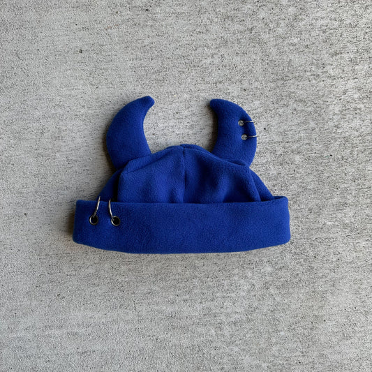 Pierced Devil Beanie - Royal Blue