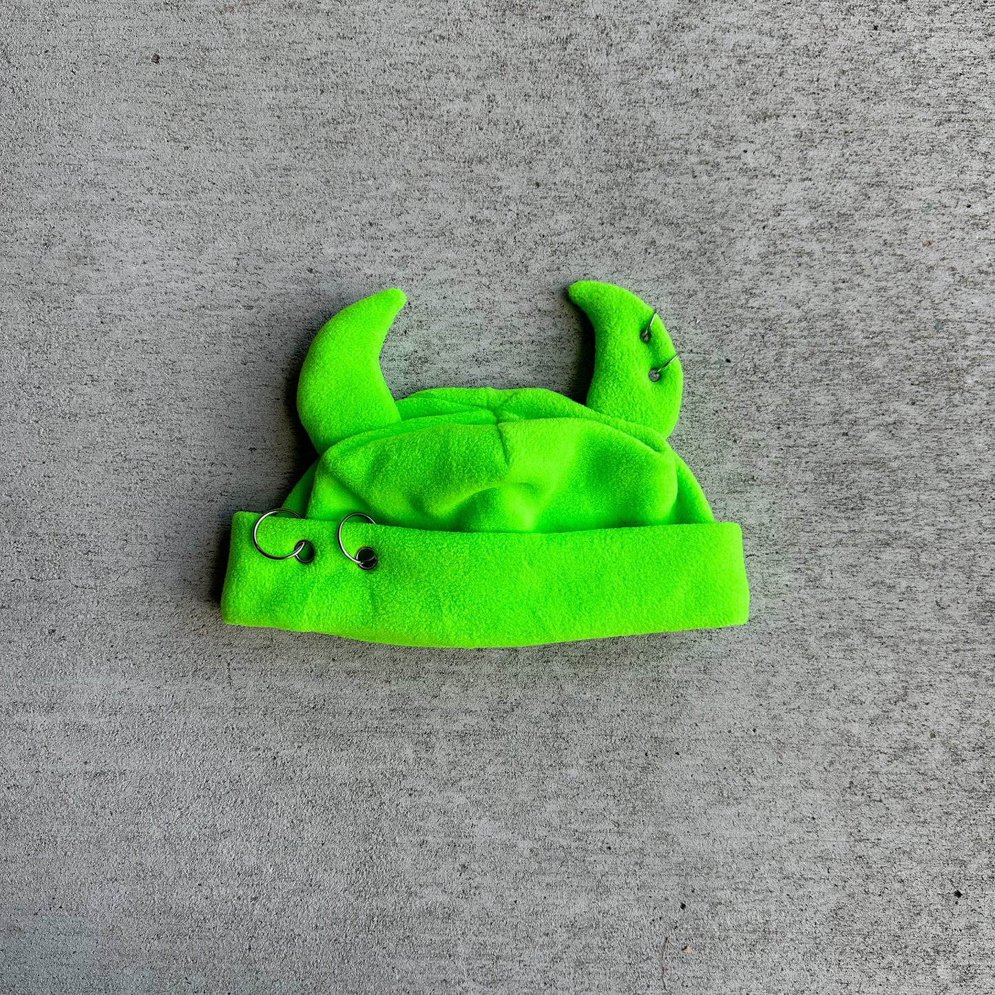 Pierced Devil Beanie - Neon Green