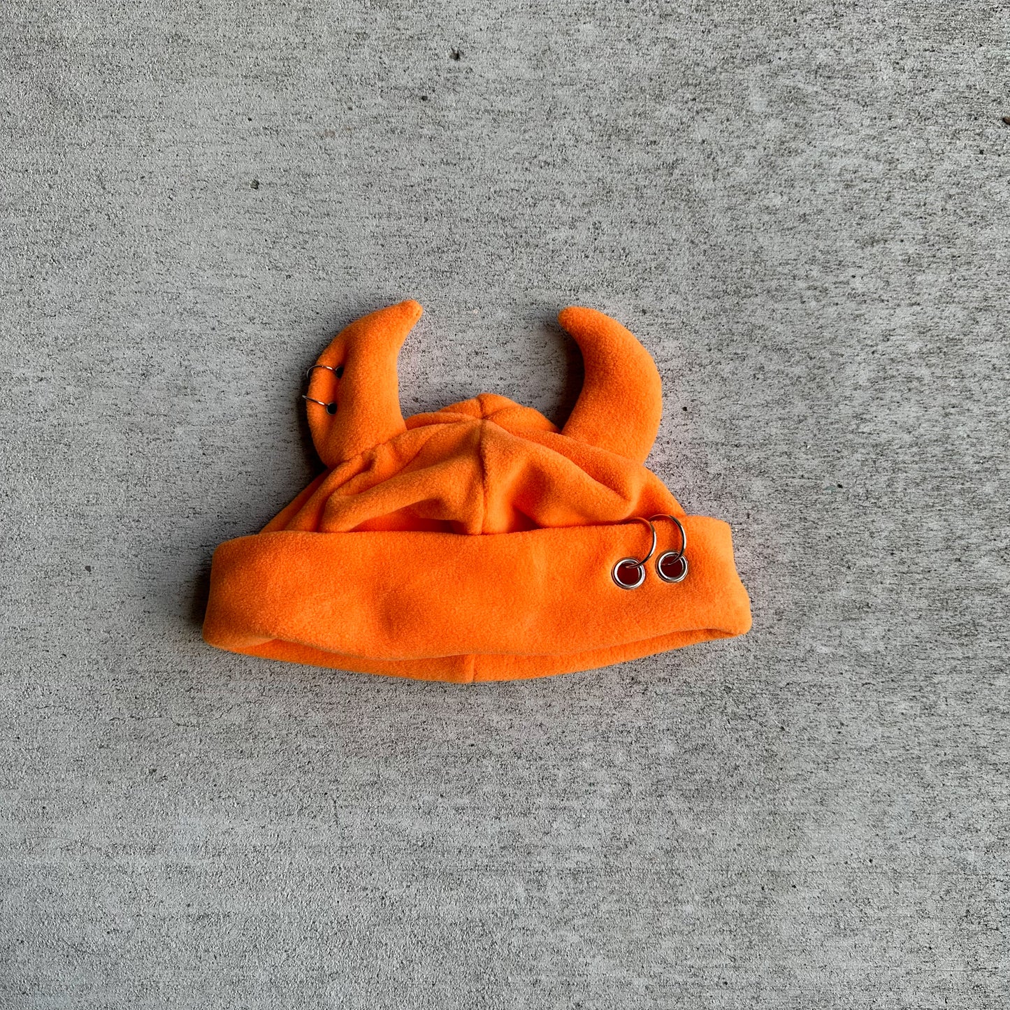 Pierced Devil Beanie - Neon Orange